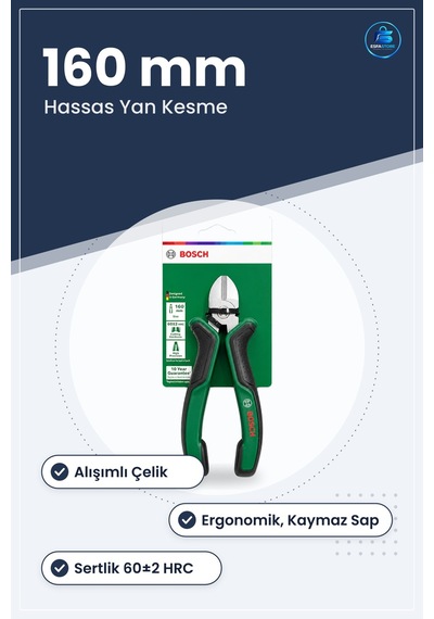 Yan Keski 160 Mm Ergonomik Sap Alışımlı Çelik Hassas Kesici Pense