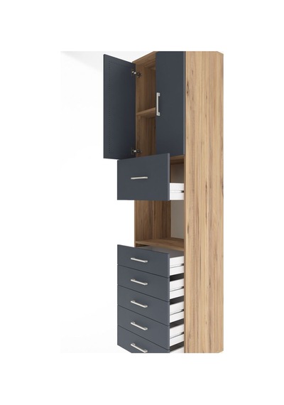 Hyperion Dolap 3 Raflı 6 Çekmeceli 2 Kapaklı 60x44x243 Çam-an... Çam Hyperion Dolap 3 Raflı 6 Çekmeceli 2 Kapaklı 60x44x243 Çam-an... Çam