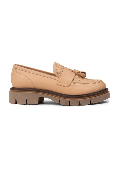 Deery Kadın Bej Hakiki Deri Loafer Ayakkabı - F2267zpdre01 Bej