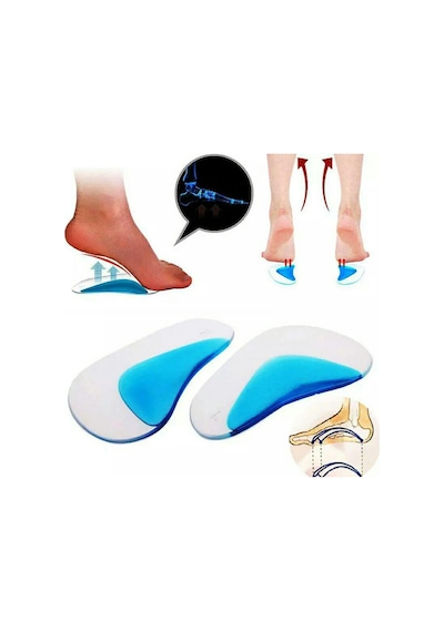 Ark Desteği Jel Düz Tabanlık Silikon Ayak Tabanı Boşluk Doldurucu