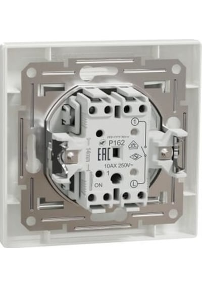 Schneider EPH0100121 Asfora Çerçeveli Beyaz Anahtar