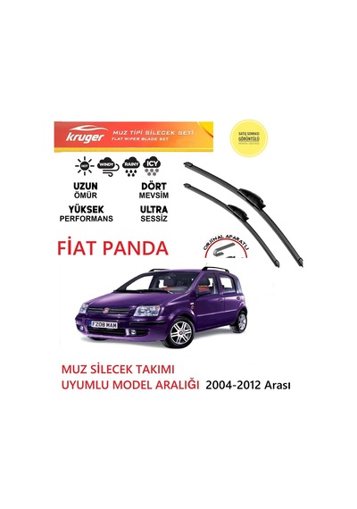 Fiat Panda 2004-2012 Arası Silecek Silgi Silgeç Silgeç Silgi Takımı Araca Özel Aparat