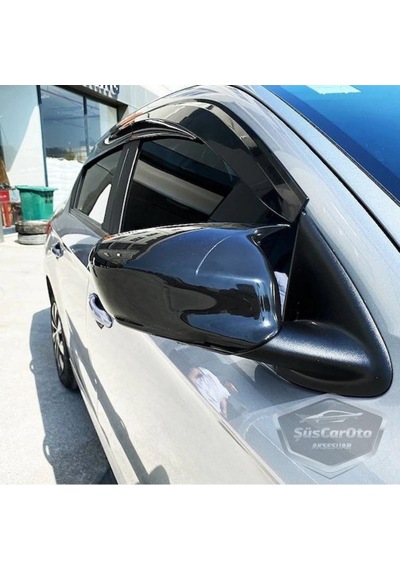 Citroen C4 Cactus 2014-2017 Uyumlu Batman Yarasa Ayna Kapağı Piano Black ABS Plastik (00) (ŞüsCarOto Aksesuar)