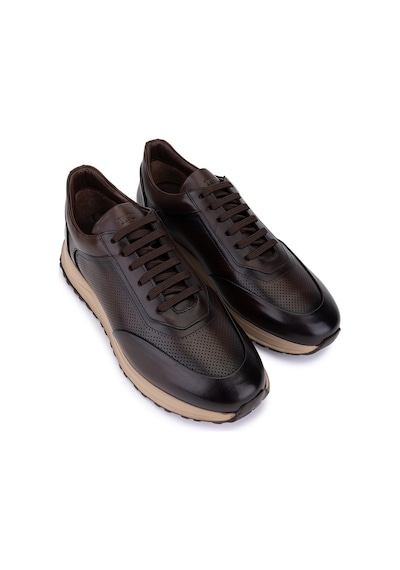 Tamer Tanca Erkek Hakiki Deri Kahverengi Sneakers & Spor Ayakkabı 771 8586 Erk Ayk Y26 Kahve Dr