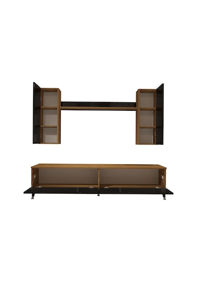 Decoraktiv Eko 7 Mdf Std Silver Tv Ünitesi Tv Sehpası Pera - Siyah