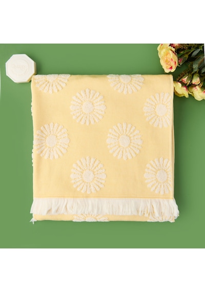 Soft Gael Plaj Havlusu - Hardal - 70x140 Cm Renkli