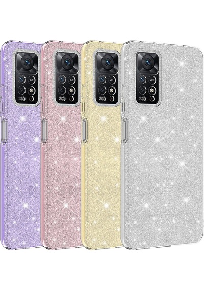 Xiaomi Uyumlu Redmi Note 12 Pro 4g Kılıf Zore Parıltılı Simli Shining Silikon