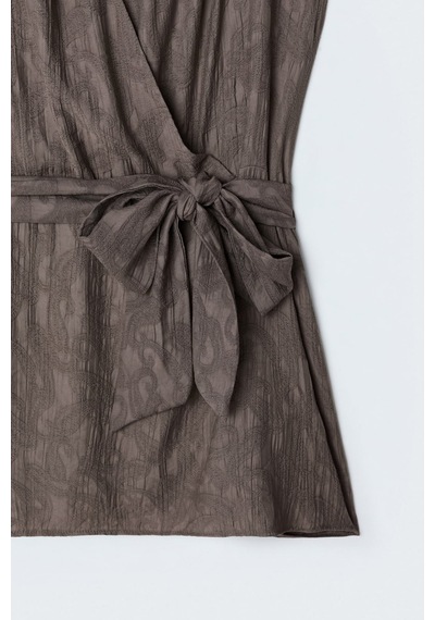 Sateen Lily Bluz - Vizon-137707 VİZON