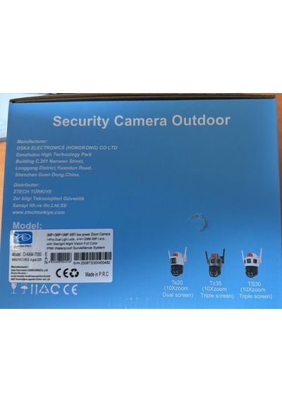O-kam 7050 3 Lens Siren + Mikrofon + Hoparlör 10x Optic Wifi Solar Güneş Panelli Kamera