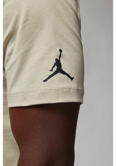 Nike Jordan Holiday Ss Crew Beige Baskılı Erkek Günlük Tişört Bej