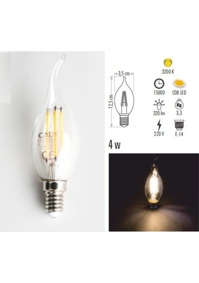 Cata 4 Watt Ct-4062 Ledli Rustik Ampul Kıvrık Uç