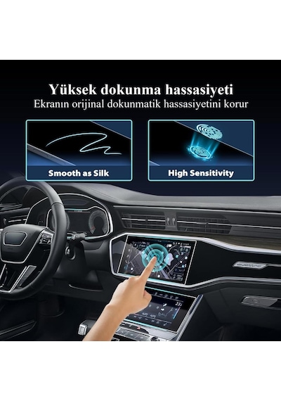 Audi Q7 Ekran Koruyucu Set Multimedya Kumanda Gösterge Klima ' Sadece Ekran Koruyucu