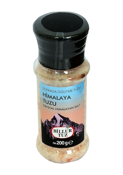 Billur Tuz Sofrada Öğütme Yemeklik Himalaya Kristal Granül Doğal Kaya Tuzu 200 G