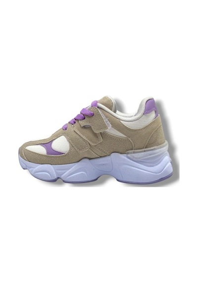 Pro Kids 5055-26 Anatomik Çocuk Sneaker Bej Lila 31-35