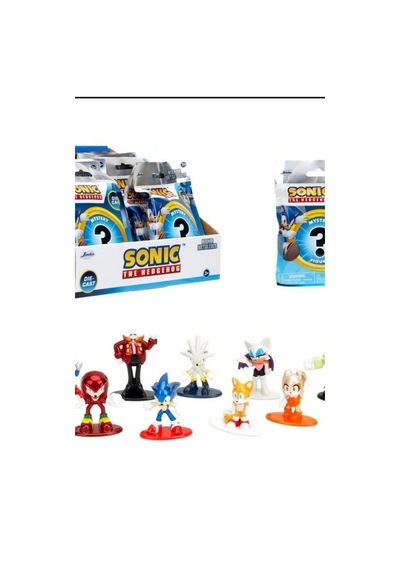 4 Cm Metal Die-cast Mini Sonic Figur Koleksiyon Paketi Surpriz Nano Oyun Bx-313802