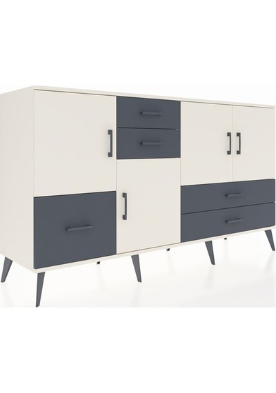 Hyperion Konsol 4 Raflı 5 Çekmeceli 4 Kapaklı 176x44x99 Aytaşı-ay Aytaşı-aytaşı/antrasit Hyperion Konsol 4 Raflı 5 Çekmeceli 4 Kapaklı 176x44x99 Aytaşı-ay Aytaşı-aytaşı/antrasit