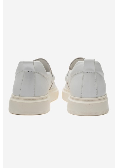 Dericlub Erkek Düz Taban Loafer Ayakkabı Gerçek Deri Cr 2996 Beyaz