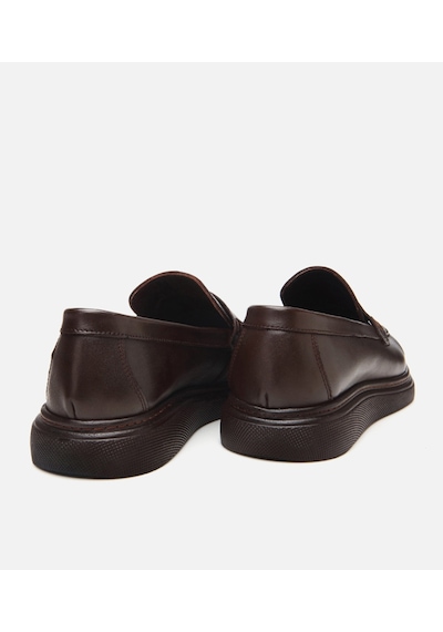 Hotiç Erkek Deri Kahverengi Hafif Tabanlı Klasik Loafer