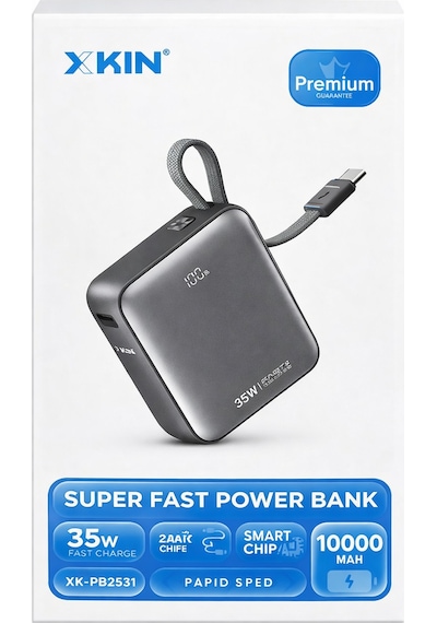 Lenovo Idea Tab Plus Tb361fu 12.1'' Uyumlu 10000 Mah 35w Hızlı Şarj Powerbank Siyah