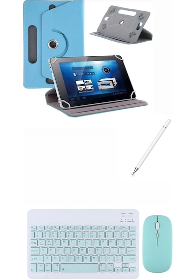 Samsung Galaxy Tab A11+ Plus X310 Uyumlu Kılıf Bluetooth Klavye Dokunmatik Kalem Kılıf