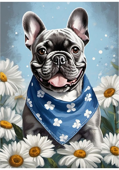 Sevimli Pug Cinsi Köpek Model Mdf Tablo 35cm X50cm