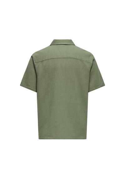 Only & Sons Onsbertıl Waffle Ss Resort Shırt Yeşil