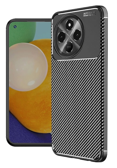 Tecno Spark 30 Pro Kılıf Kamera Korumalı Karbon Desenli Silikon