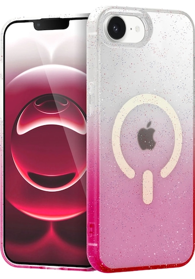 Mey İthalat Apple Uyumlu iPhone 16e Pummel Shiny Magsafe Kapak - Pembe