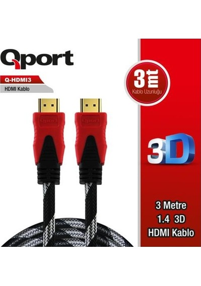 Qport Q-Hdmi3 3M Hdmi  Kablo