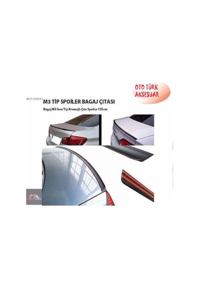 M3 Universal Bagaj Üstü Kauçuk Spoiler Dar 135 X 3.5 Cm