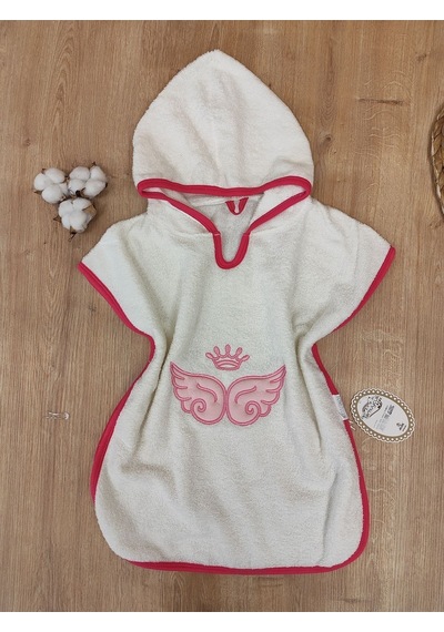 Pareo Bebek Havlu Bebek Bornoz Yumuşacık Su Emici Pamuklu Nakış Desenli 1 - 4 Yaş