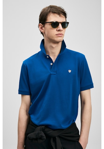 Lufian Laon Smart Erkek Polo Tişört Koyu Saks Koyu Saks 111040230100245