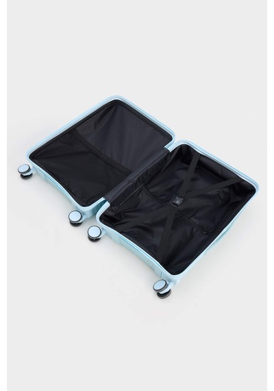 Defacto Unisex Sert Kapaklı Çekçekli Küçük Boy Valiz E7080axnsbe826 Mavi-be826