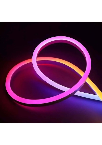 5 Metre Rgb Neon Led , Rgb Led, Sese Duyarlı Led Çok Renkli
