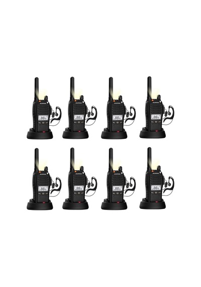8li Baofeng E88 Ekranlı Pmr 446 El Telsizi Yeni Tasarım Type-c Şarjlı Kulaklık Dahil Set