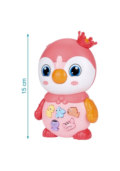 Müzikli Ve Işıklı Penguen İnteraktif Bebek Oyuncağı 10 Melodi 5 Hayvan Sesi