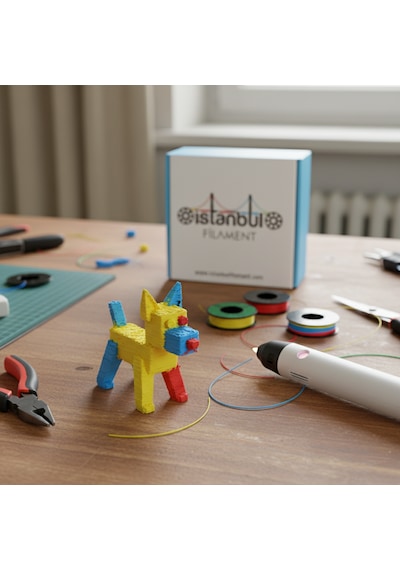 İstanbul Filament Pla 3d Kalem Yazıcı İçin 30 Renk 30x5 Metre 150 Metre Pla Filament 1.75mm