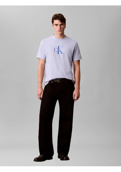 Calvin Klein Ss Hero Monologo Tee, Tkf Mavi Erkek T-shirt