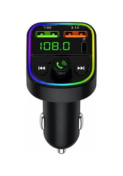 Kablosuz Araç Mp3 Çalar Fm Transmitter Type-c Ve 2 Usb Şarj Portlu