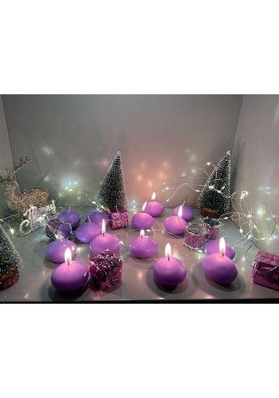 İv Candles 12 Li Açık Lila Suda Yüzen Mum