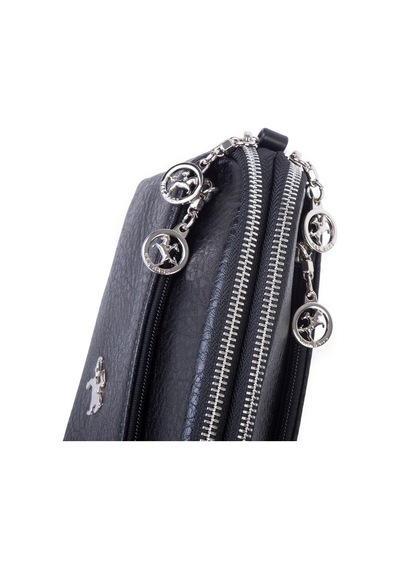 Nas Bag Kadın Günlük Sade Şık Çok Gözlü Çapraz Çanta 23x14 Cm Siyah Victoria
