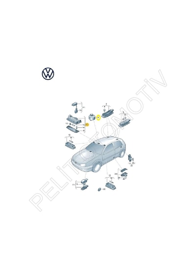 Leon Ön Tavan Lambası Sunrooflu 1j0947106 1j0947103e
