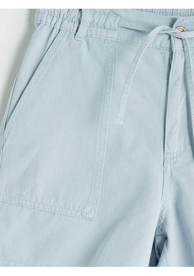 Lcw Jeans Mavi Beli Lastikli Kadın Jean Şort