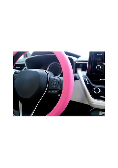 Trobus Honda City 2021 Ve Sonrası Uyumlu Direksiyon Kılıfı Silikon Geçmeli 36-40 Cm Pembe