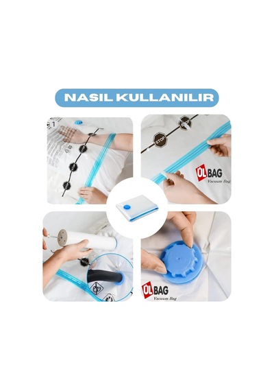 Ayrex Ülbag 3 Adet Orta Boy 60 Cm X 80 Cm Vakumlu Poşet - Vakumlu Hurç - Vakumlu Torba
