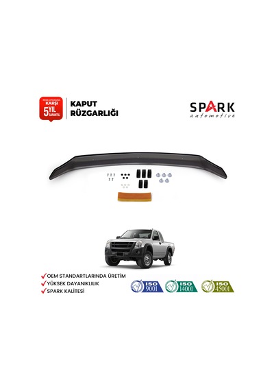 Isuzu D-max 2006-2012 Yıl Aralığı Uyumlu Kaput Rüzgarlığı 3mm