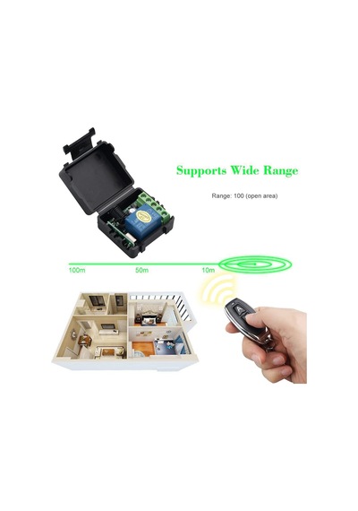 Dc 12 V Tek Kanallı Röle Modülü Evrensel Olmayan Anahtar Rf Röle Alıcı+1 Uzaktan Kumanda