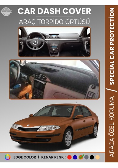 Renault Laguna 2 2002-2007 Torpido Örtüsü Ön Göğüs Koruma Torpido Koruma Araca Özel Tam Uyum - 408 Stiloto
