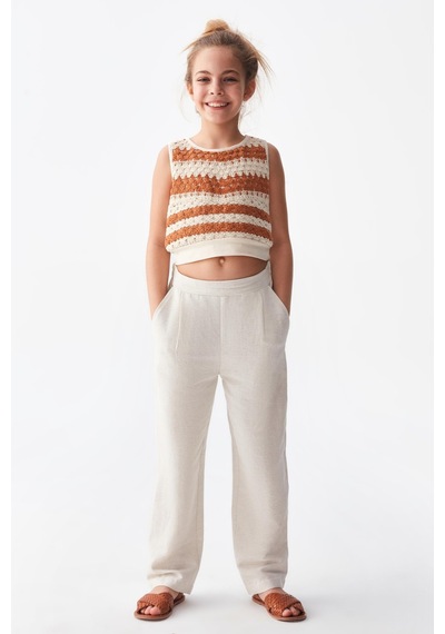 Nk Kids Kız Pantolon 24ynk56349 Krem