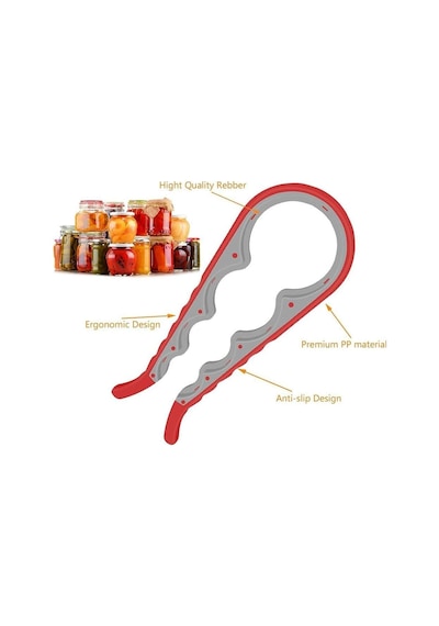 Kavanoz Şişe Kapak Açacağı 4 Boğum 8 Boy Silikon Plastik Açacak Diğer
